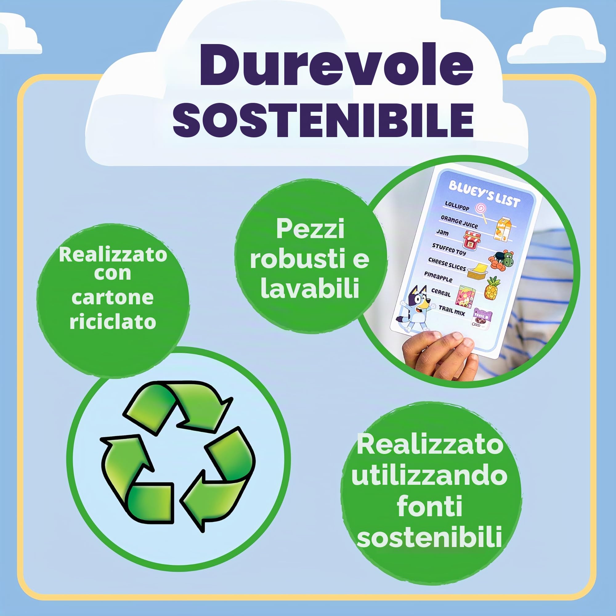 Orchard Toys - Gioco ufficiale Bluey della lista della spesa, gioco di memoria e abbinamento, per bambini dai 3 anni