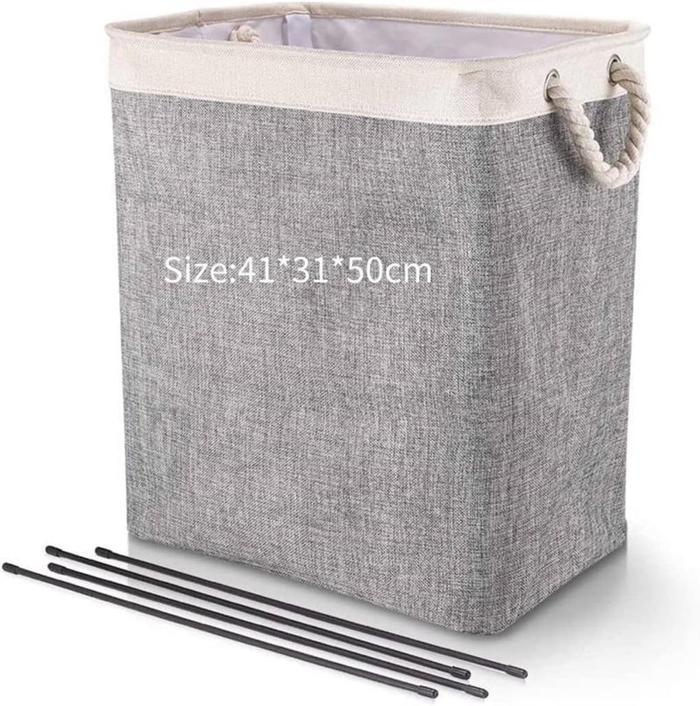 Foldable Laundry Basket with Lid with Net Bag Folding Basket Dirty Clothes/Toys/Debris Multifunction Storage Basket (Color : A, Size : 41 * 31 * 50cm)