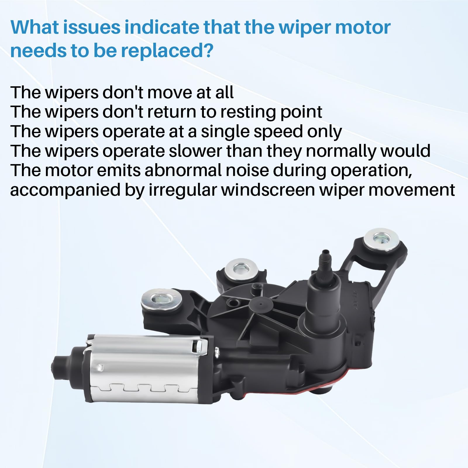 Motor del limpiaparabrisas trasero Motor del limpiaparabrisas trasero Compatible con 2003-2018 A3 8P A4 A6 Q5 Q7 Recambio para 8E9955711A 8E9955711E 8E9955711C