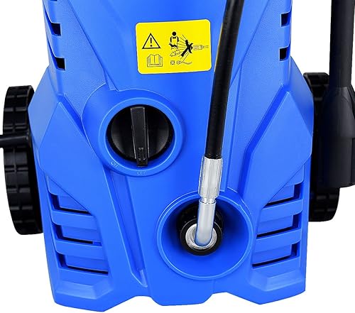 Miniatura 4 de Happygrill Lavadora a presión eléctrica, 2030PSI 1.6GPM máquina pulverizadora de alta presión con manguera de 16.5 pies, cepillo de lavado, botella