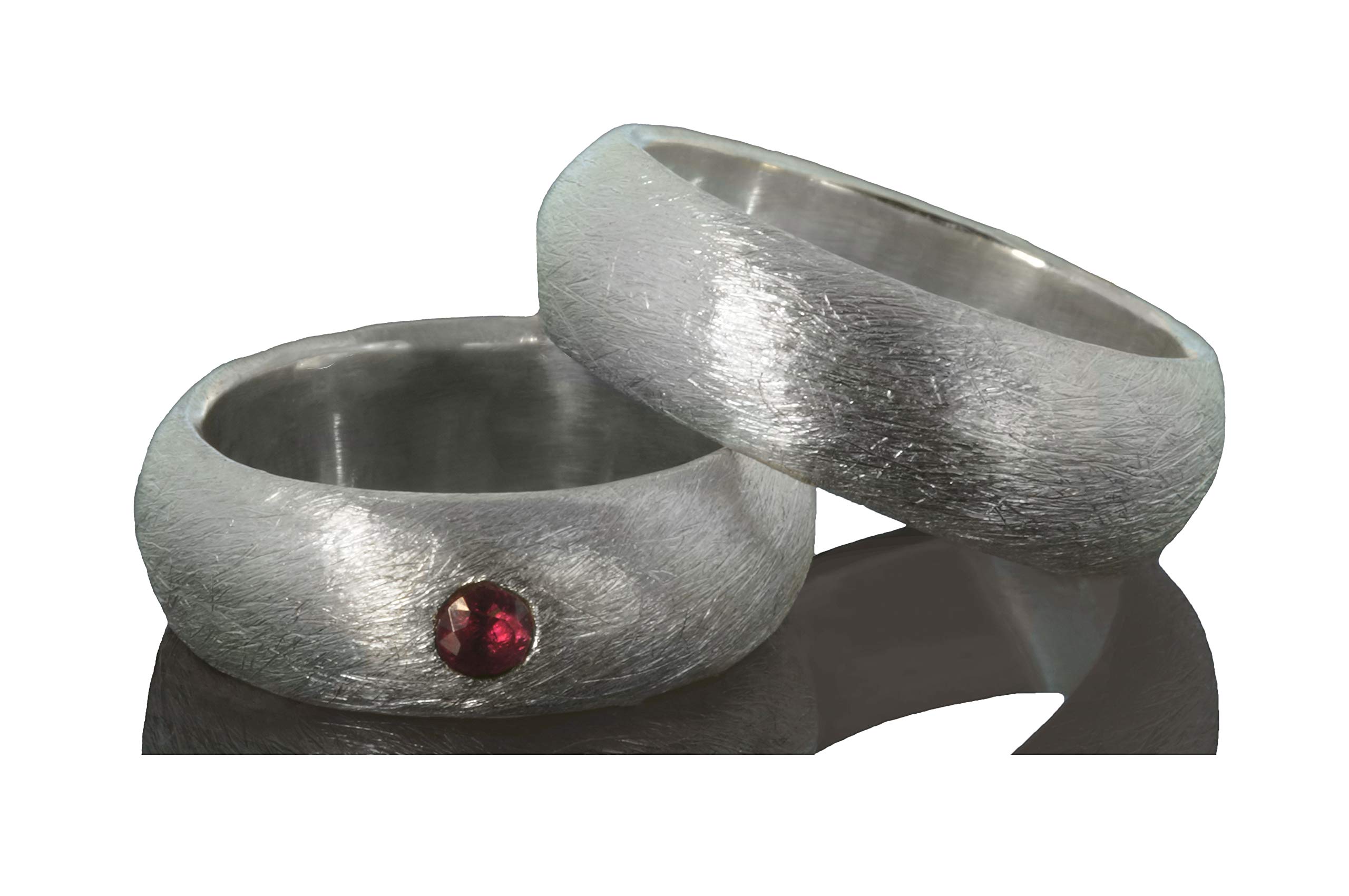 Goldschmiede Partnerringe "Beloved", in massiv 925er Sterling Silber, Eheringe, Trauringe, Freundschaftsringe, Verlobung, Weihnachten, Geschenk