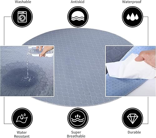 Miniatura 3 de MBJERRY Almohadillas antideslizantes para entrenamiento de perros, lavables, reutilizables, impermeables, para entrenamiento de orinal, parto, casa