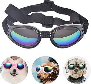 Colorich Hundesonnenbrille - UV-Schutz, Verstellbar Für Mittelgroße Hunde