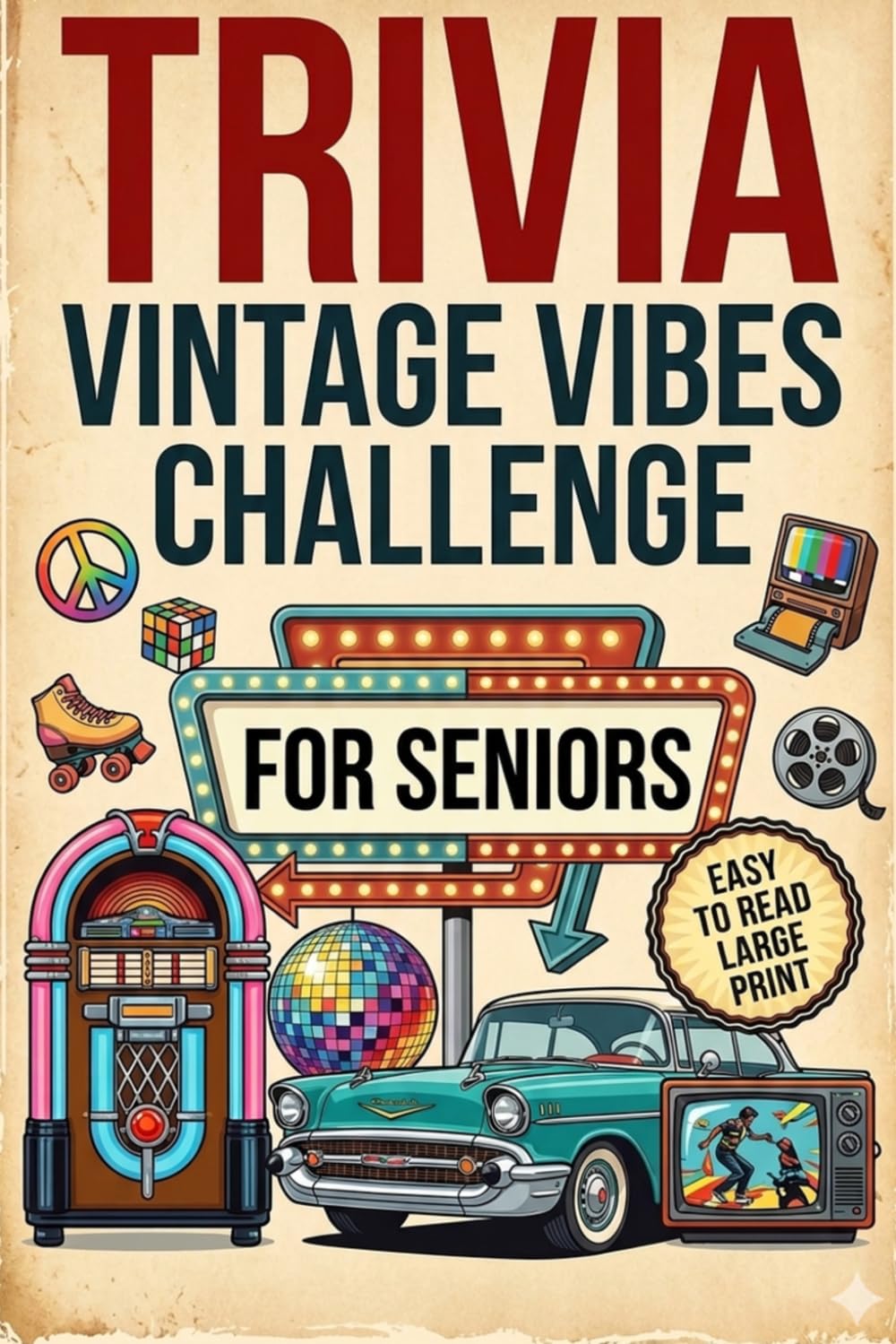 Vintage Vibes Trivia Challenge: The Big 1960s & 1970s Nostalgia Book for Seniors: Questions on Music, Movies, Fashion, and Sports to Test Your Memory.