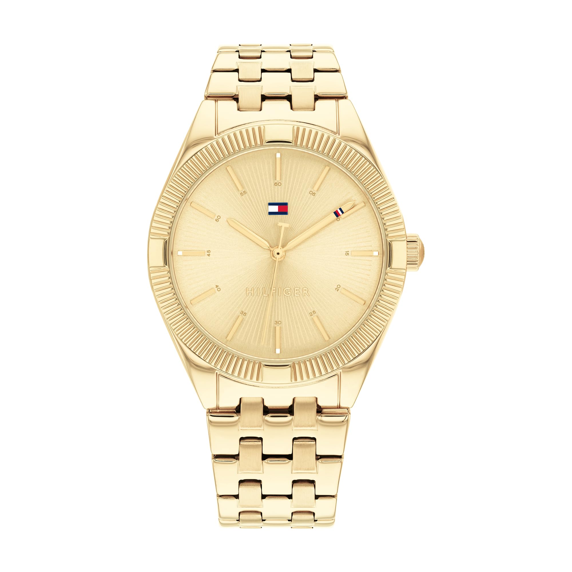 Tommy Hilfiger Analogue Quartz Watch for Women with Gold Colored Stainless Steel Bracelet - 1782550