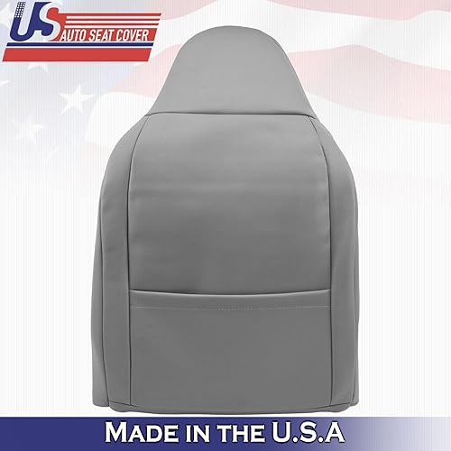 Miniatura 6 de US Auto Seat Cover 2001 para Ford F450 F550 Lariat Driver Top & Bottom Perforado Cuero Cubre Gris