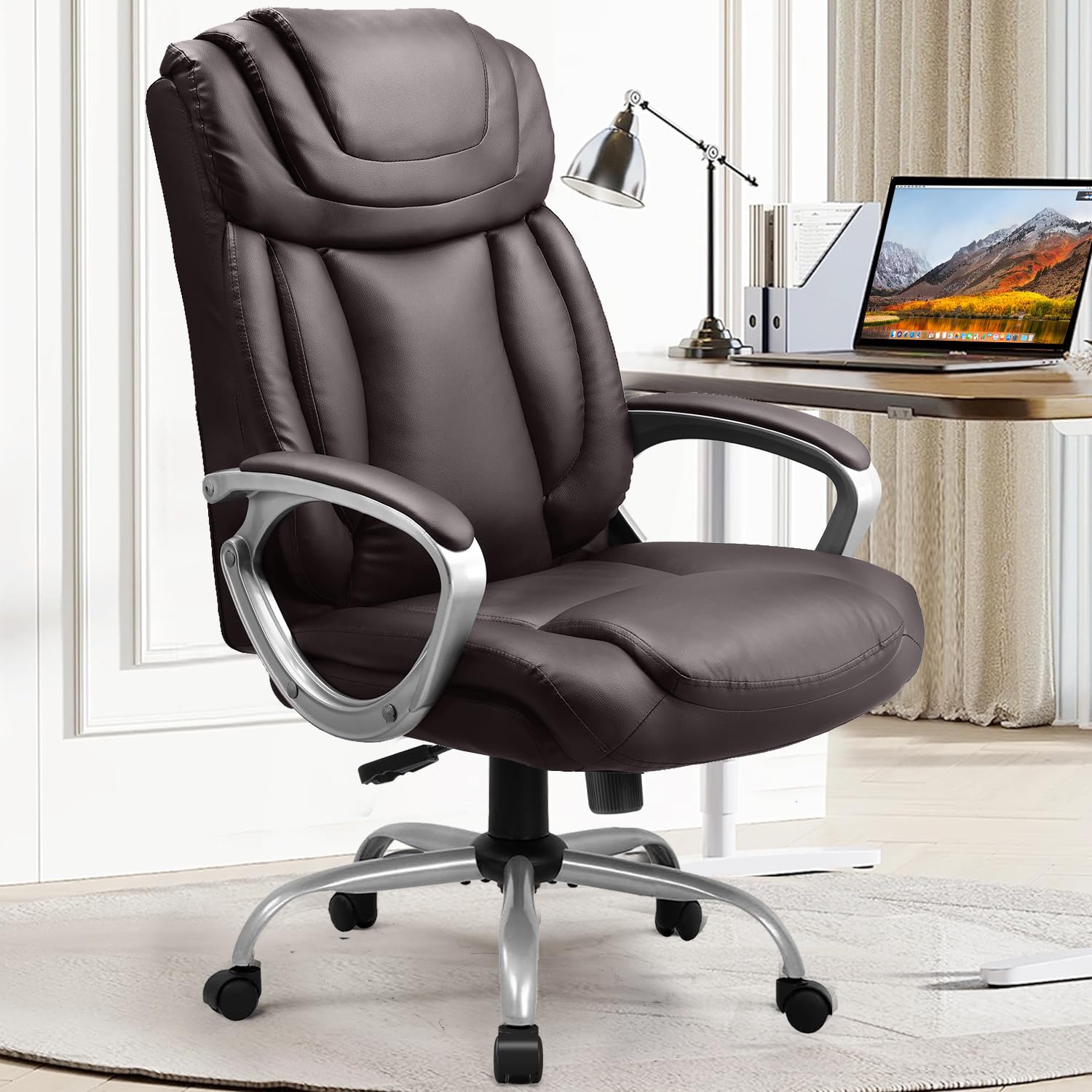 Snapklik.com : COMHOMA Ergonomic Office Chair Wheels Home Office Desk ...