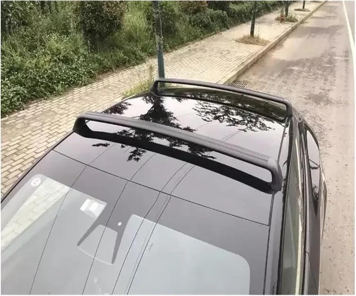 Roof Racks Compatible For Tesla Model Y 2020 2021 2022 2023 Top Roof Rack Lock Rail Luggage Cross Bar Aluminum Alloy(Have Lock)