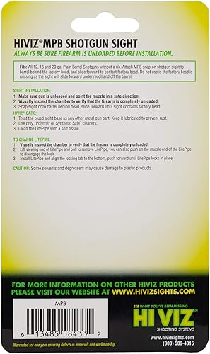 Miniatura 3 de HIVIZ Vista a presión para escopeta de barril liso