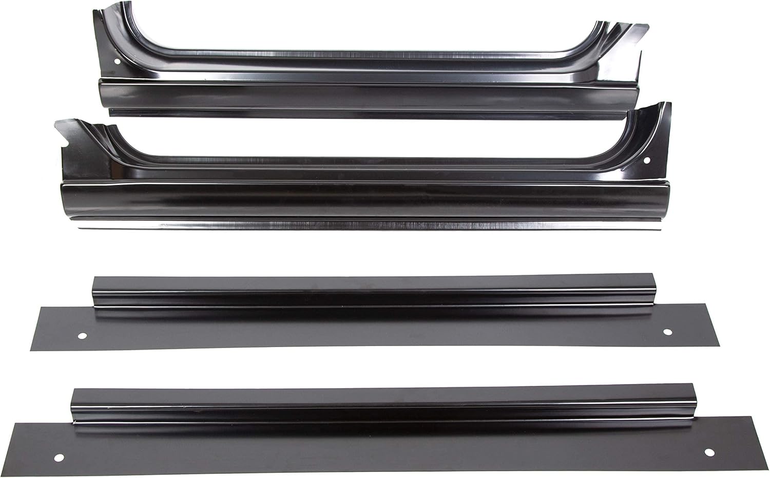 ECOTRIC Full Rocker Panels Compatible with 1967-1972 Chevy Chevrolet GMC C10 Truck w/Inner Patch Panels Replacement for GM1600102 GM1601102
