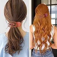 Vista 6 de 4 pinzas de pelo planas de Concord Francés para mujer, 3.54 pulgadas, pinzas curvadas para el cabello, pinzas de pelo de cocodrilo, volumen