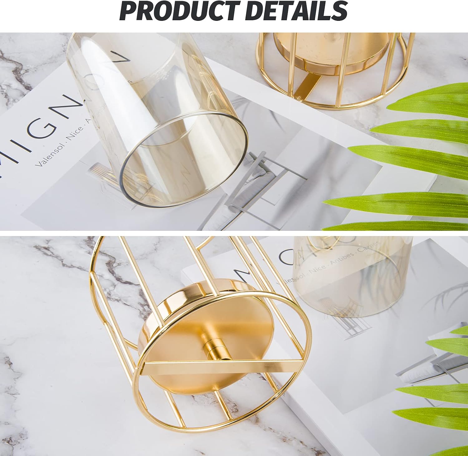 Set of 2 Glass Candle Holder Sleeve, Clear Hurricane Candle Holder - Ideal for Anniversary, Party Supplies, Home Decor, Candles & Candleholders : Home & Kitchen