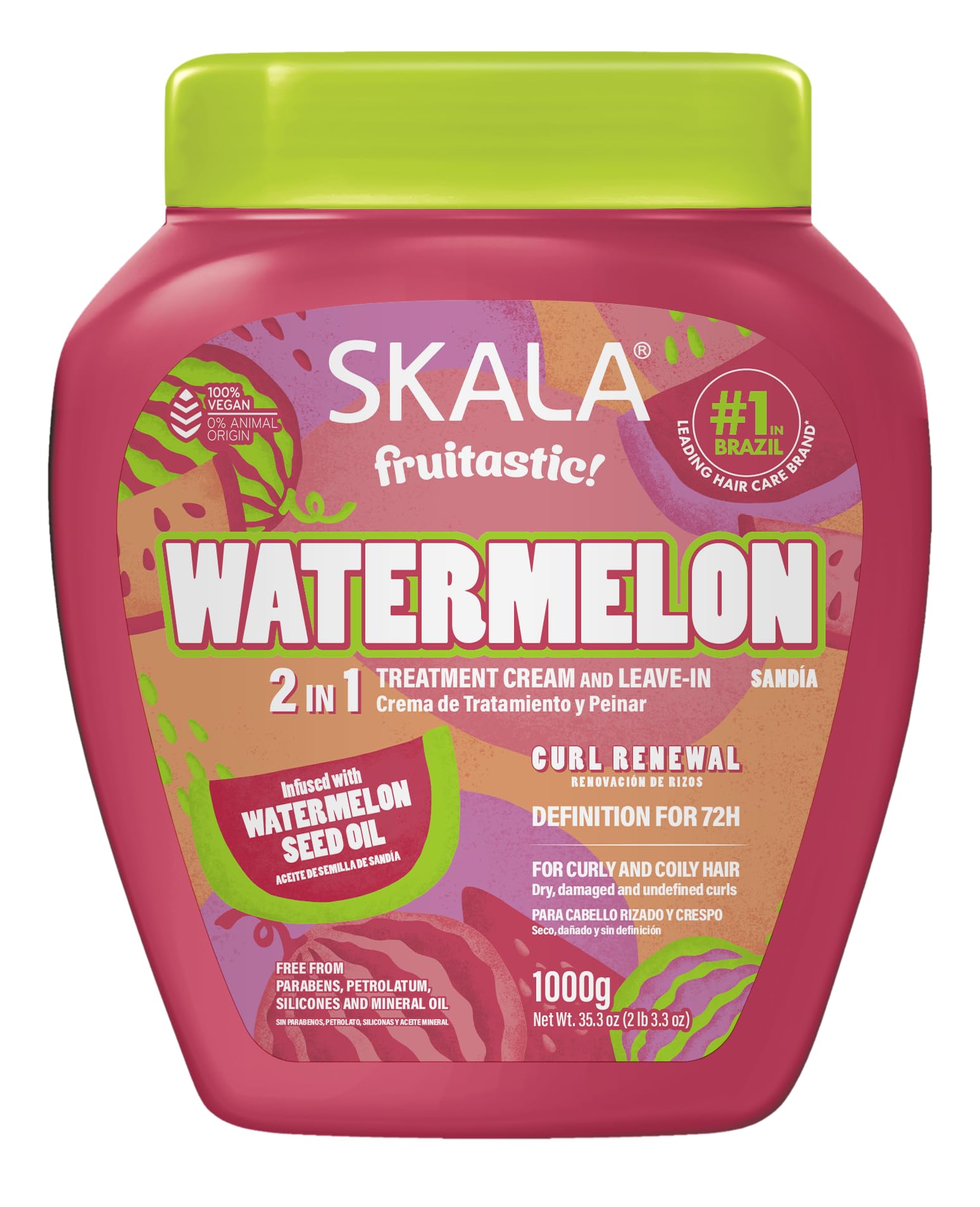 Linha Frutastica - Creme de Tratamento Melancia 1 Kg - (Fruitastic Collection - Watermelon Treatment Cream Net 35.37 Oz)