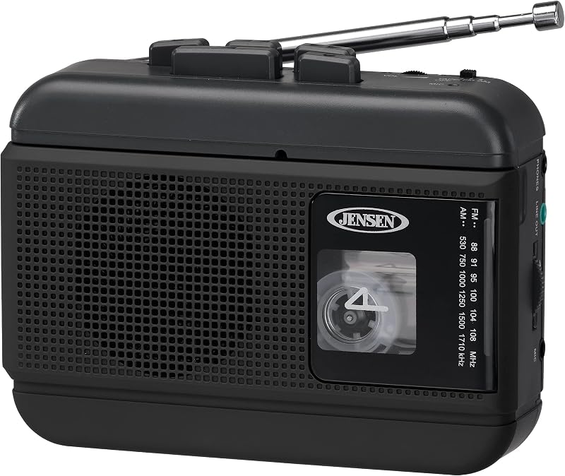 Reproductor/grabador de casetes personal JENSEN® con radio AM/FM