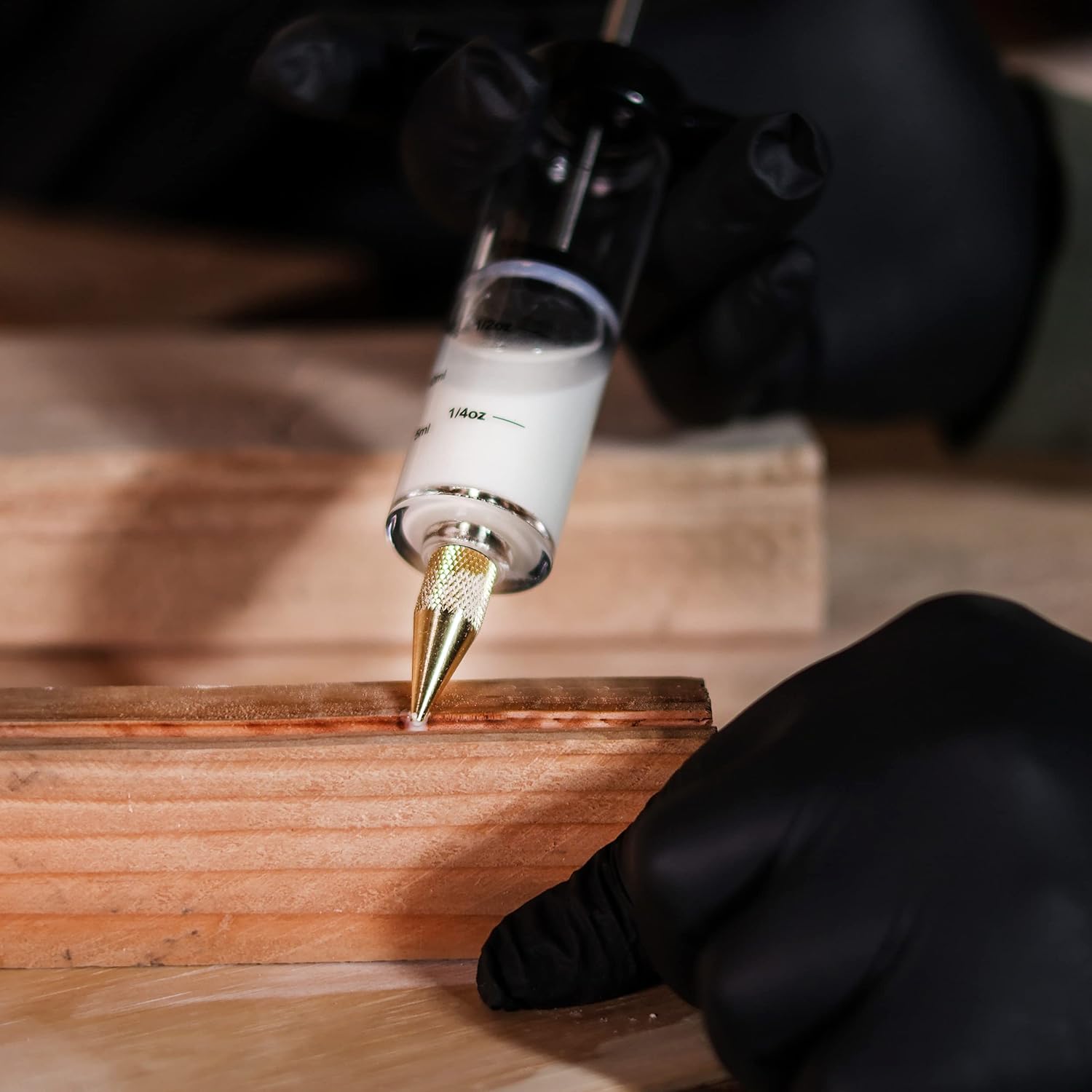DCT Wood Glue Applicator Glue Syringe with Glue Tips – 20 mL Syringe Glue Applicator Wood Glue Syringe for Woodworking