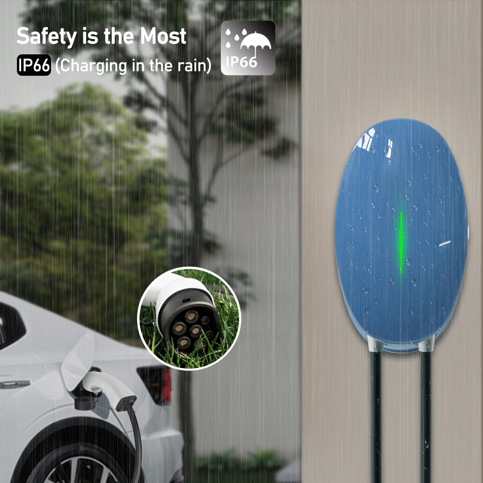 Cavo Ricarica Auto Elettrica Tipo 2 6M Famiglia Wallbox 7,2KW Colonnina Ricarica Auto Elettrica PHEV 32A Monofase Impermeabile IP66