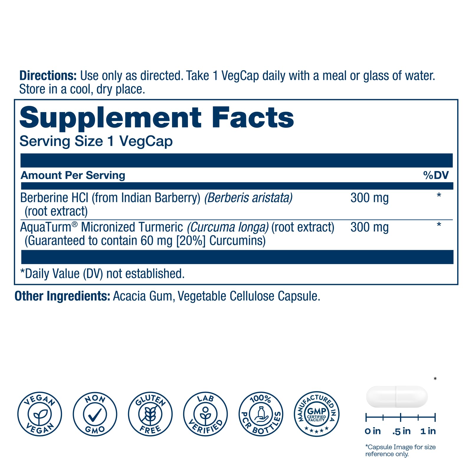 SOLARAY Berberine & Curcumin - Berberine Turmeric Supplement with 20% Micronized Curcumin from Turmeric Root - Herbal Wellness Support - Non-GMO, Vegan, Gluten Free, 60-Day Guarantee, 60 Servings — Amazon image 2