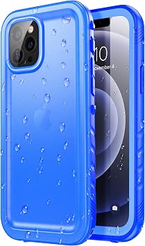 SPORTLINK for iPhone 12 Pro Max Waterproof 360 Full Body Case, Blue