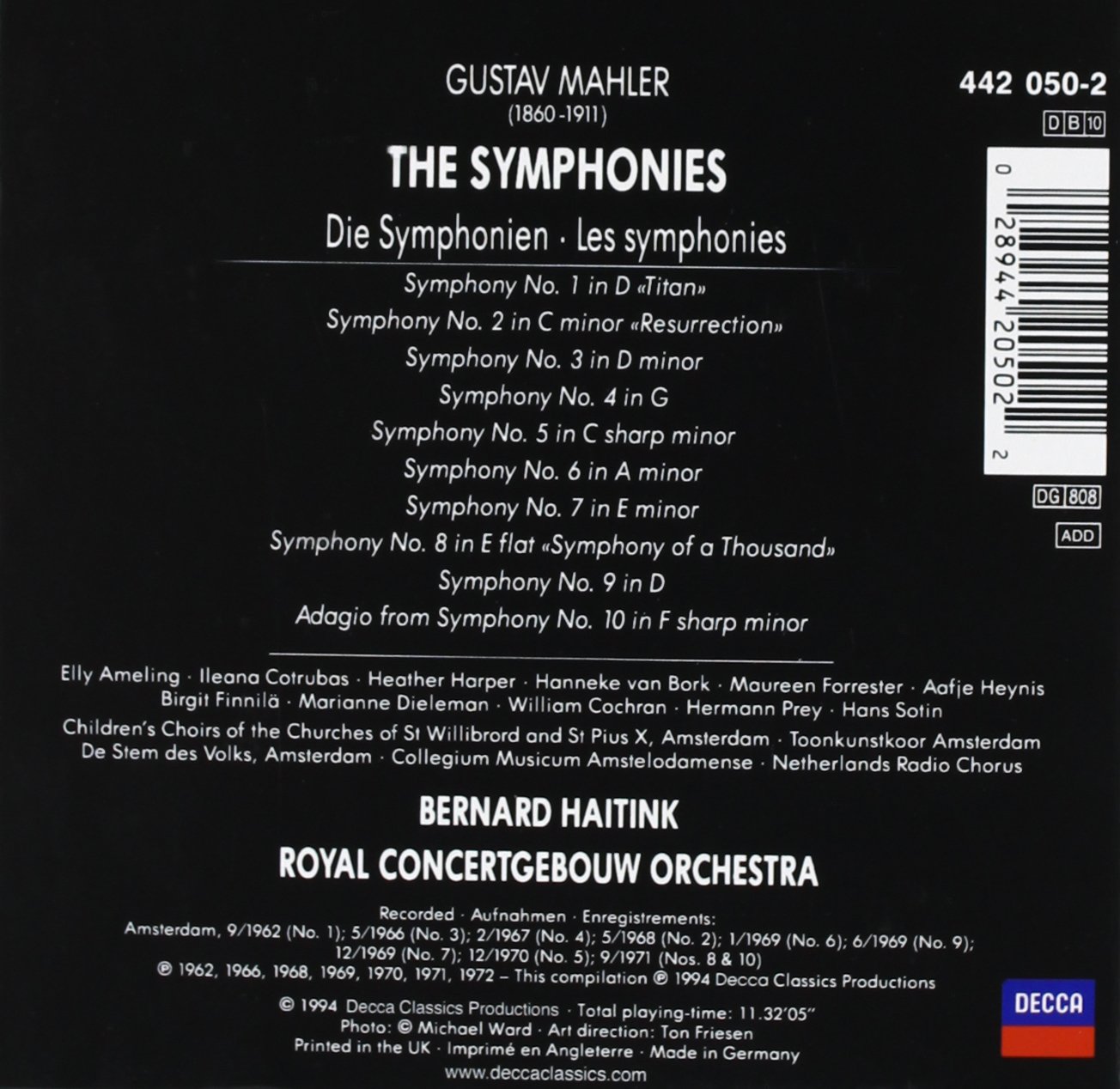 Mahler: Syms Complete