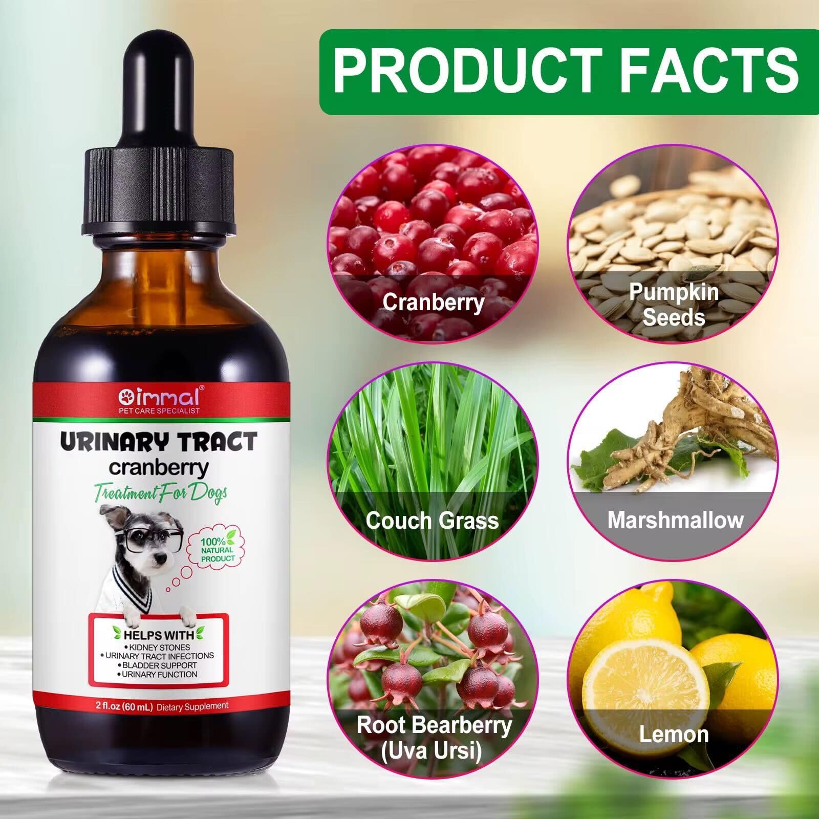 Improved Szymoney Dog Urinary Tract, 60ml Natural Dog Urinary Tract Infection Drops, Prevents Incontinence & Bladder Stones - Image 2