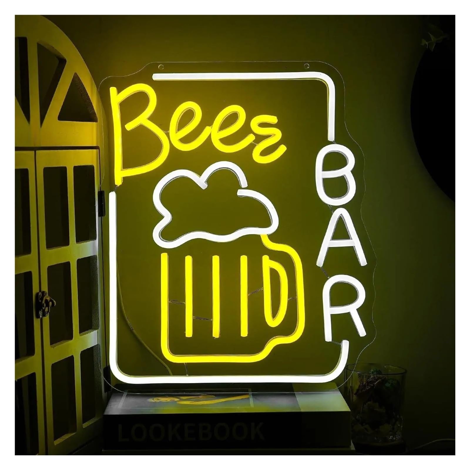 néon signe Enseigne Lumineuse Pour Bar À Bière, Alimentée Par USB, Idéale Pour Une Décoration Murale, Une Salle De Jeux, Un Club, Un Bar Ou Une Fête 30.3cmx36cm