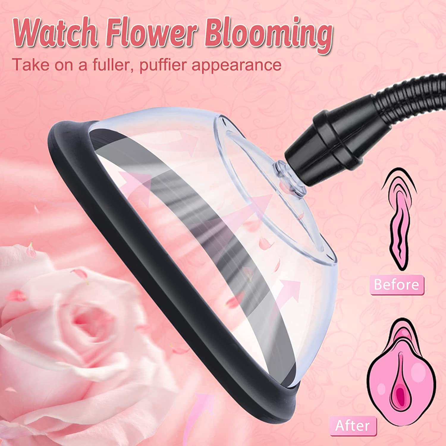 Pompe à Vide Manuelle pour Clitoris et Vagin - Stimulateur Féminin Intensifié, Plaisir Sexuel Accru, Aspiration Puissante, Sensibilité Augmentée, Outil de Plaisir pour Femmes