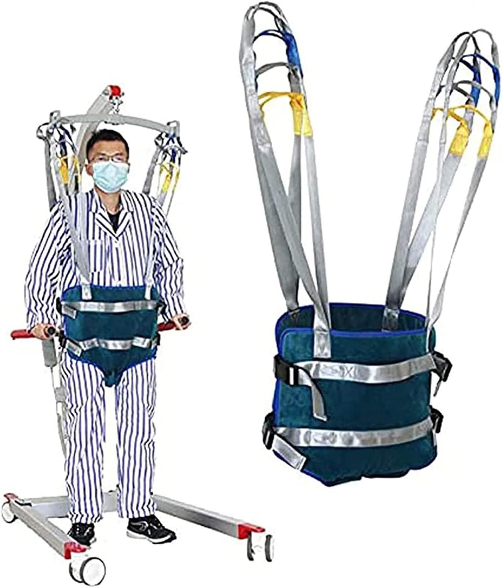 Arnés universalconfort, Arnés De Elevación De Paciente De Cuerpo Completo, Cinturón Médico para Andar,Cinturón para Caminar Asistido por El Paciente, para Enfermería,Anciano, Discapacitado(Medium)