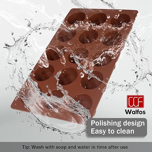 Miniatura 31 de Walfos Molde de silicona para letras y números de chocolate, molde antiadherente para chocolate, hecho de silicona de grado alimenticio, sin BPA, 2