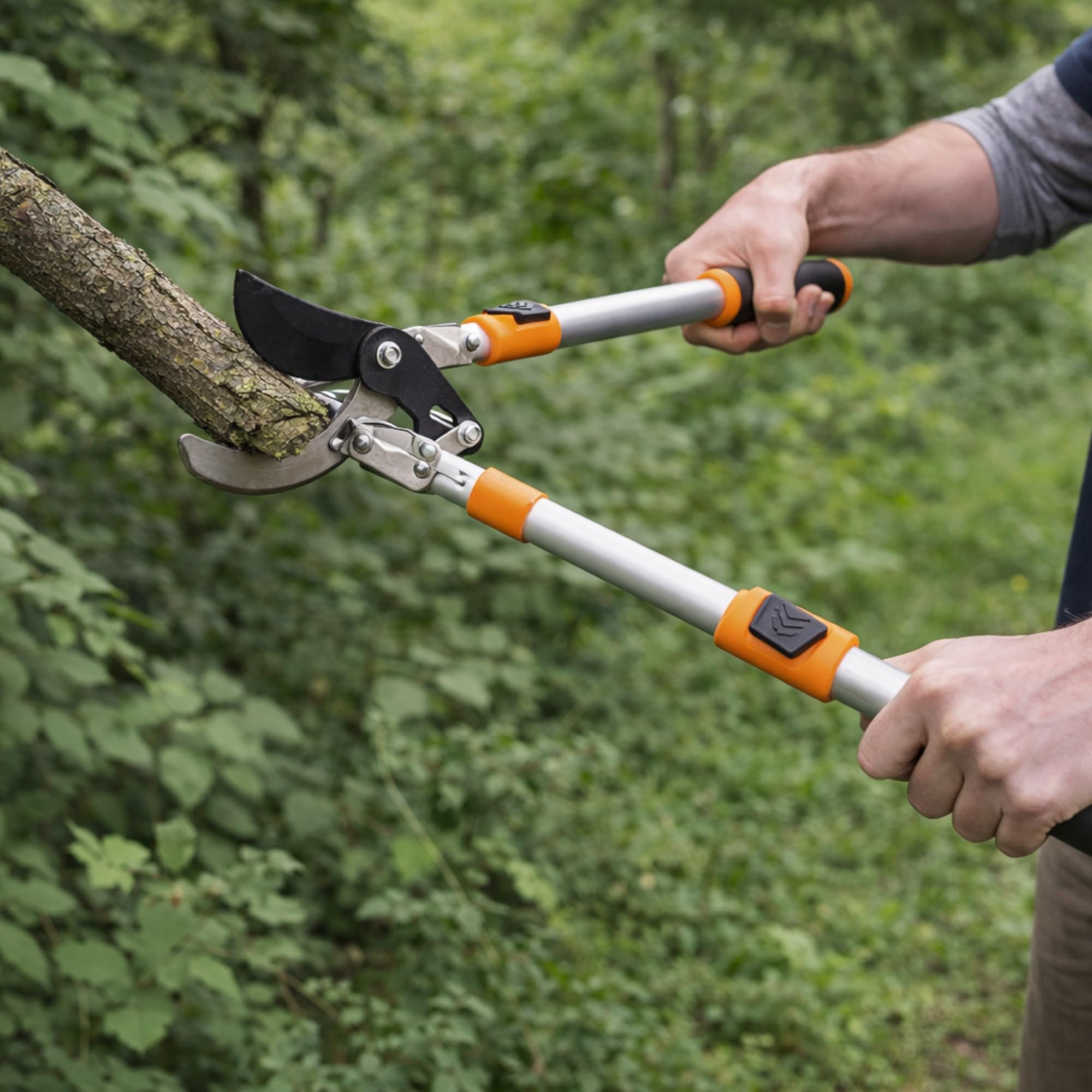 Topolenashop Cesoie Troncarami Telescopiche a Cricchetto 27-38” (680-970 mm) – Forbici Potatura Professionali con Manici in Alluminio per Rami Fino a 45 mm | 351393