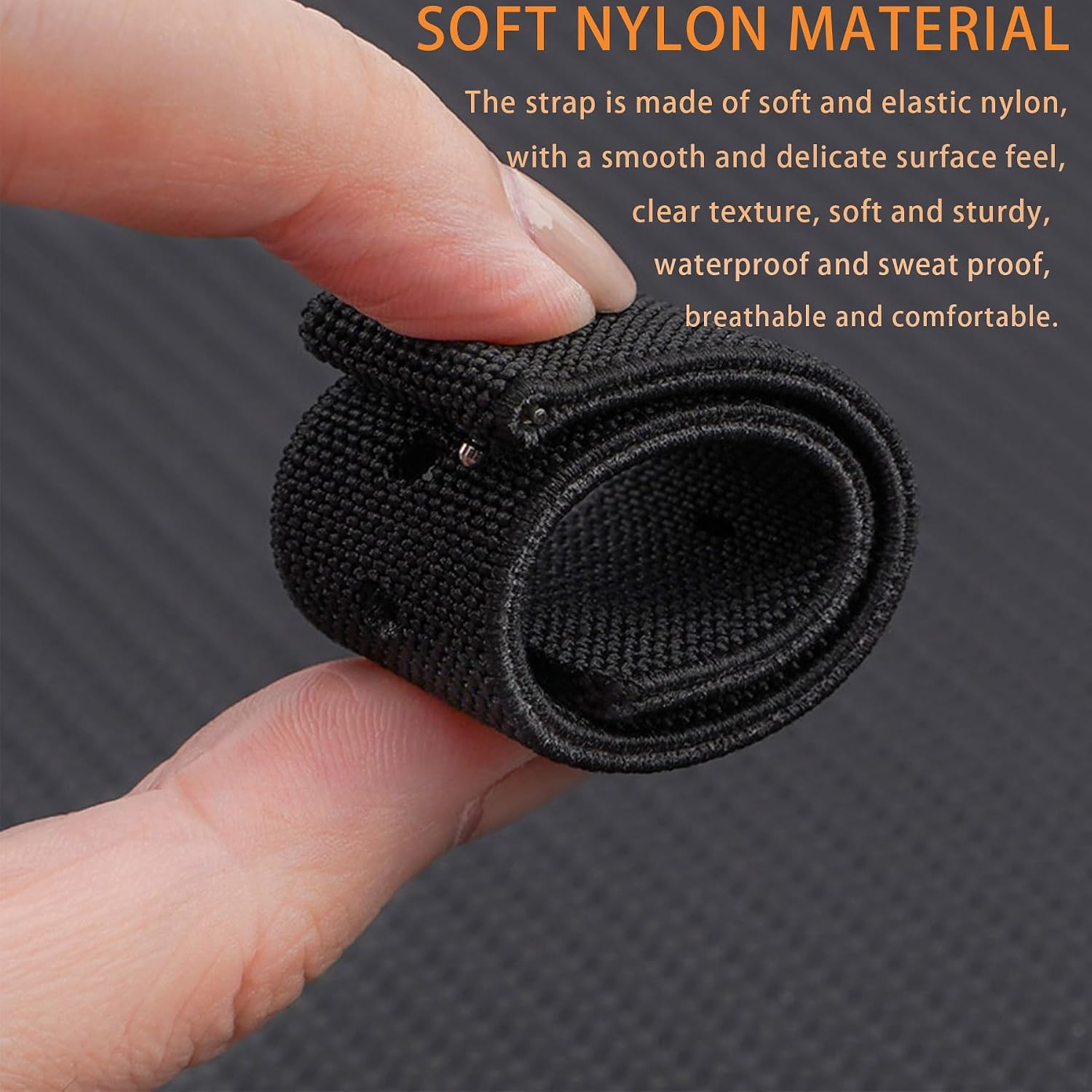 Nylon Watch Band 20mm 22mm 24mm Quick Release Canvas Nylon Military Elastic Watch Strap Smartwatch Band Replacement Band Strap for Men Women