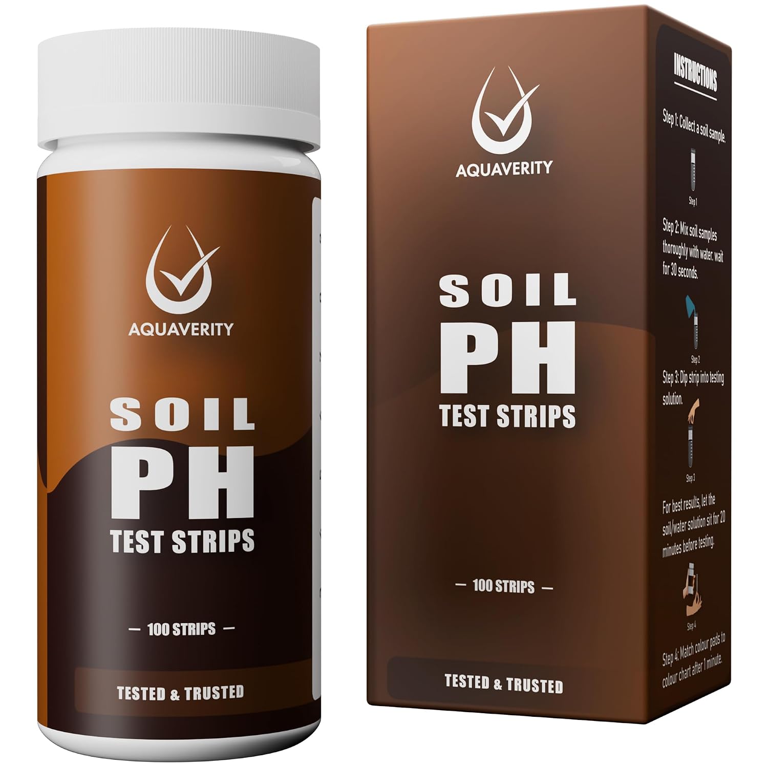 Premium Soil Testing Kit – 100 Soil pH Test Strips (3-9 Range)