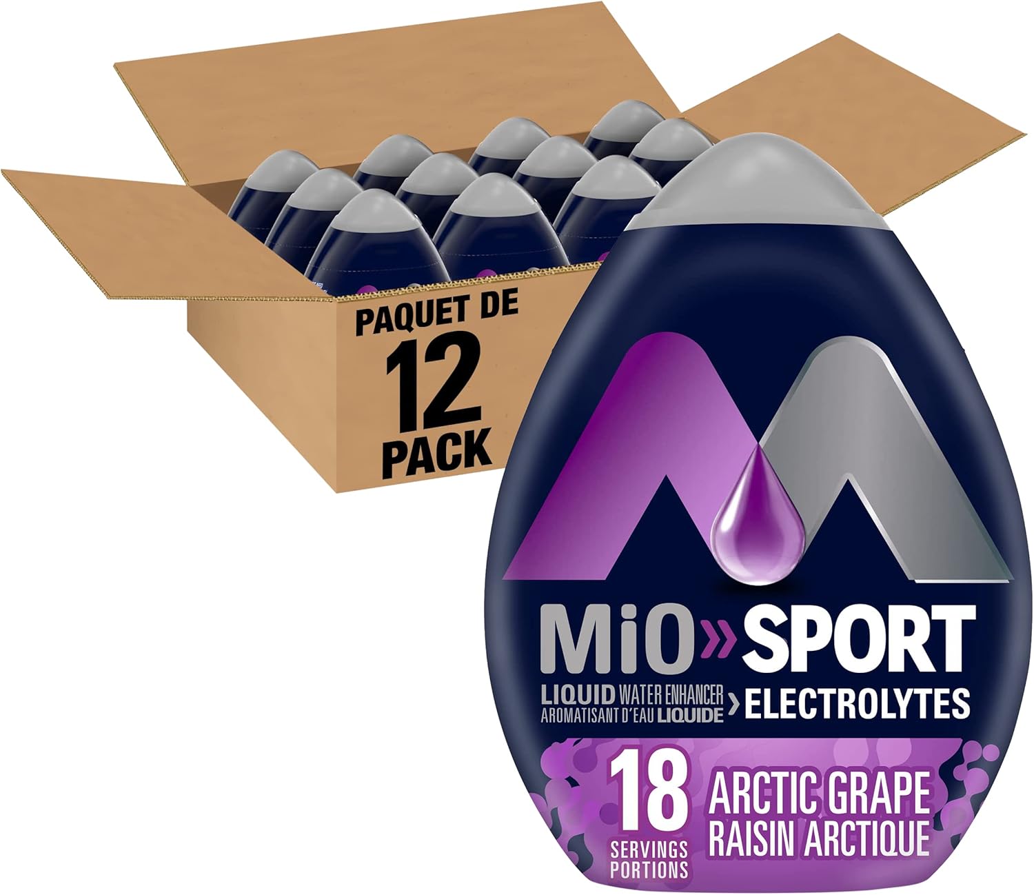 MiO Sport Exhausteur d'eau liquide, électrolyte de raisin arctique, 48