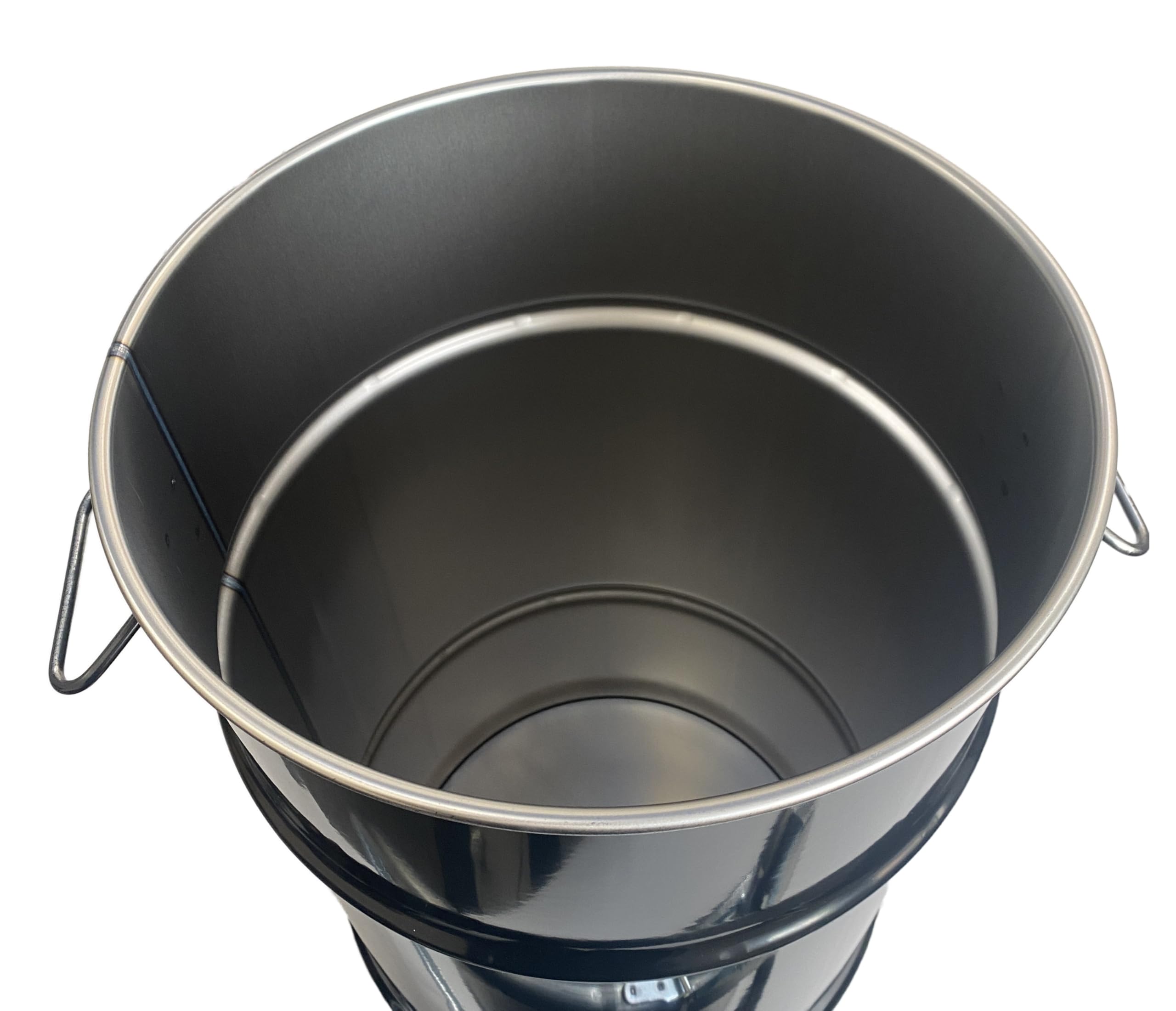 plasteo Hobbock Récipient de 60 l - Noir profond - Homologation UN - Fabriqué en DE, stockage, transport et stockage - Robuste - Stable - Verrouillage hermétique