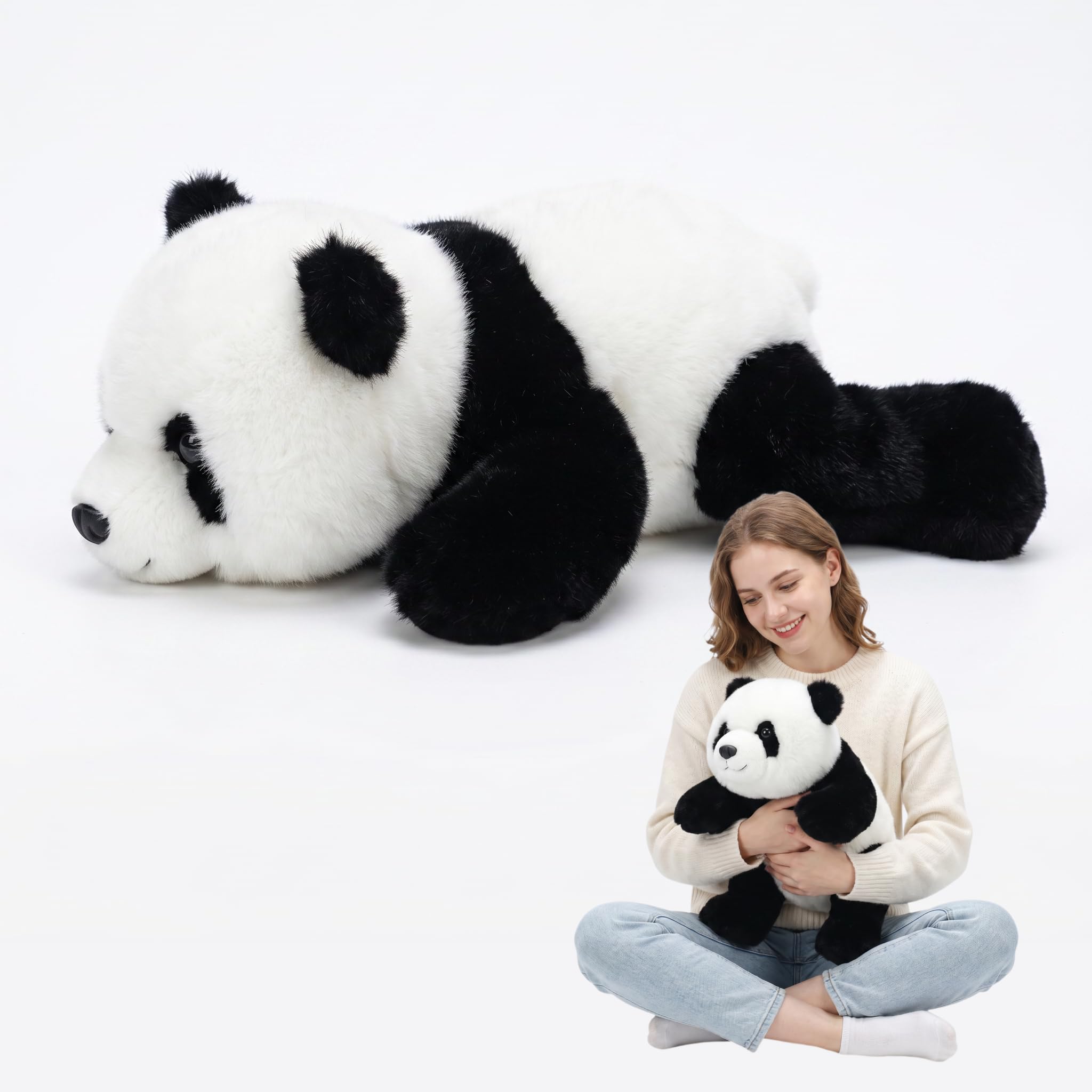 Kaelorae Plush Animals for Kids & Adults - Panda Teddy Bear Stuffed Toys, Hugging Pillow for Sleep Support, Soft Stuffed Animal Plushies Gift for Kids (Panda, 30cm) — image 1