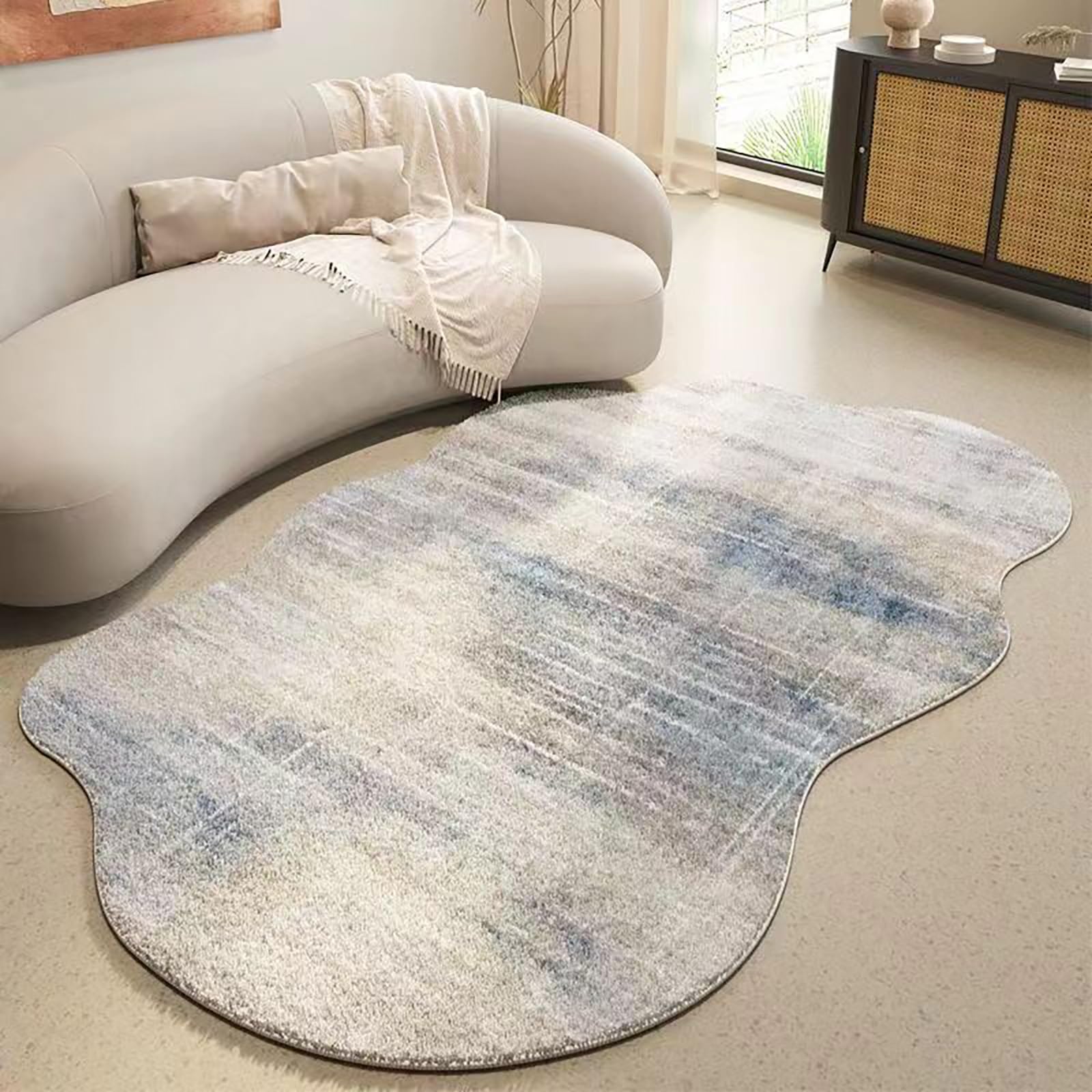 Tapis moderne abstrait antidérapant et doux facile à nettoyer
