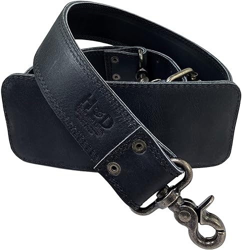 Miniatura 8 de Hide & Drink, Correa de repuesto para bolsa de mensajero hecha a mano de cuero de grano completo, correa de hombro ajustable para laptop, cámara y