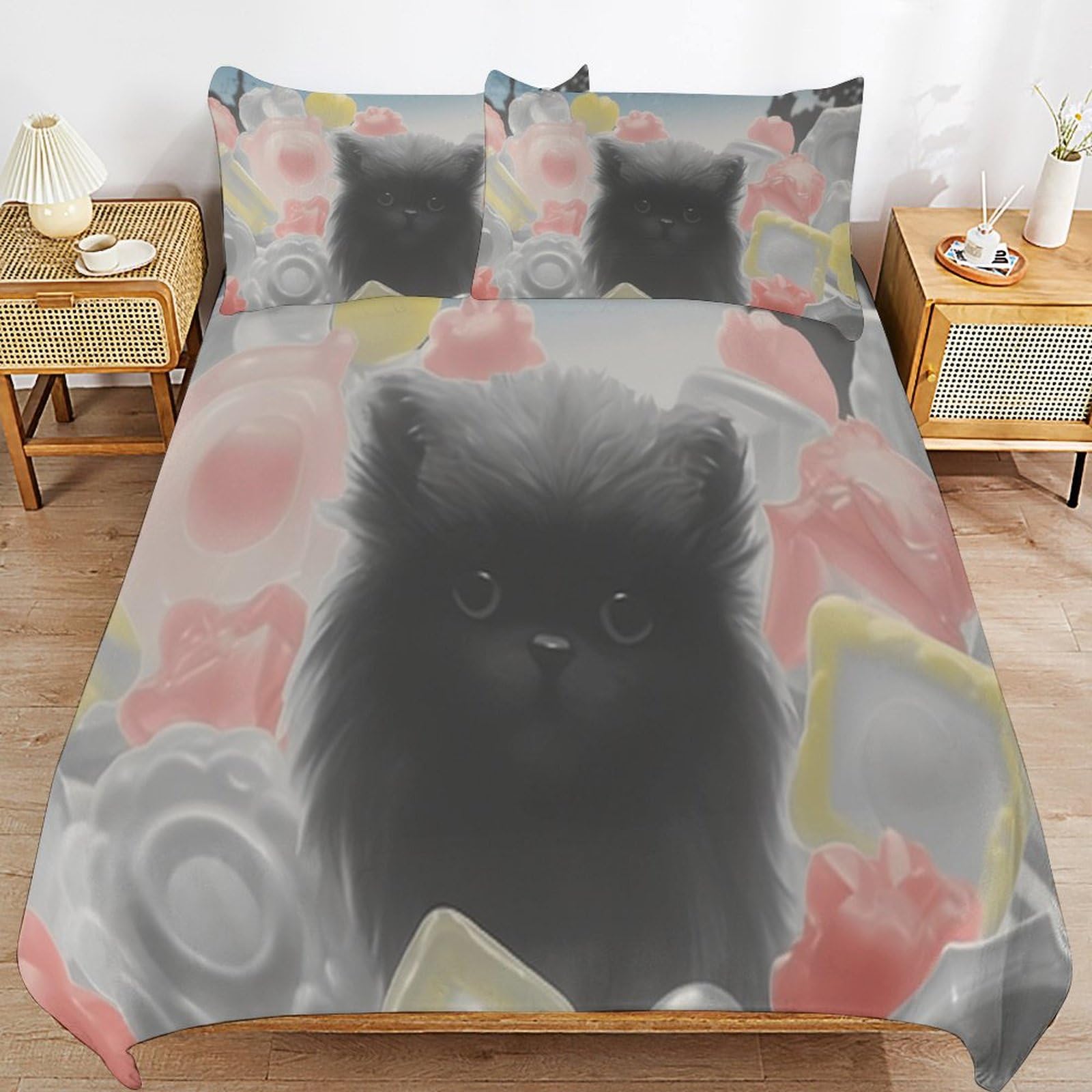 Housse de couette 220x240 microfibre agréable pour éliminer l'inconfort nocturne
