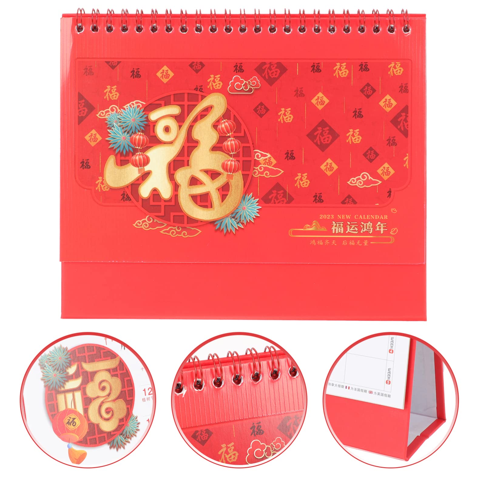Tofficu 5stücke Tischkalender Year Desktop Kalender Dekorativ Mit Einfacher Gestaltung Für Planung Und Organisation Für Büro Zuhause Und Schule Doppelte Spiralbindung Perforierte