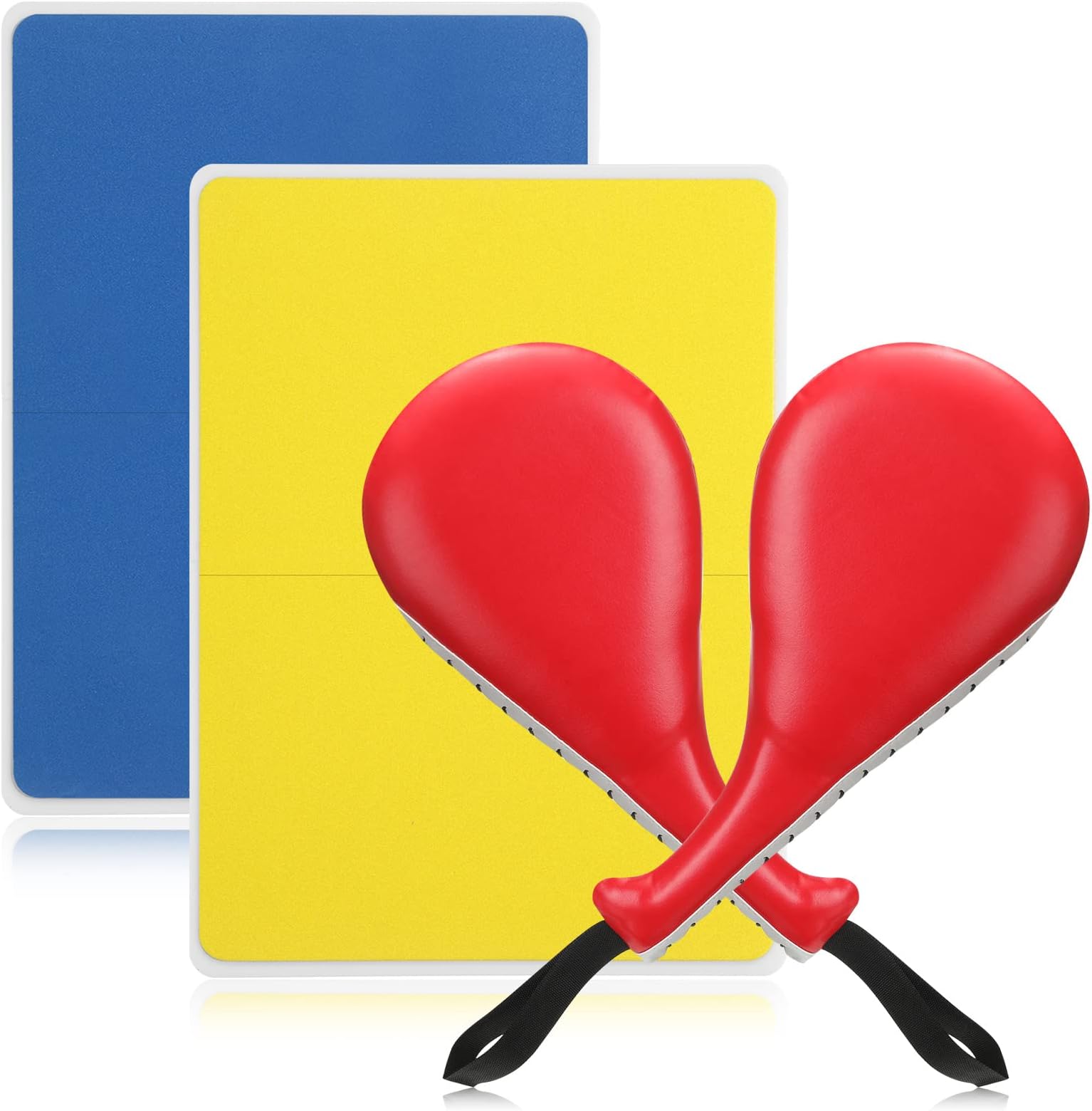 Lenwen 4 Pcs Taekwondo Training Set, 2 Rebreakable Taekwondo Breaking Boards & 2 Kick Pads for Martial Arts Training Karate Equipment Punching Target Youth Beginners