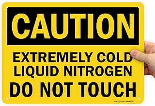 SmartSign "Caution - Extremely Cold Liquid Nitrogen, Do Not Touch" Sign | 10" x 14" Plastic