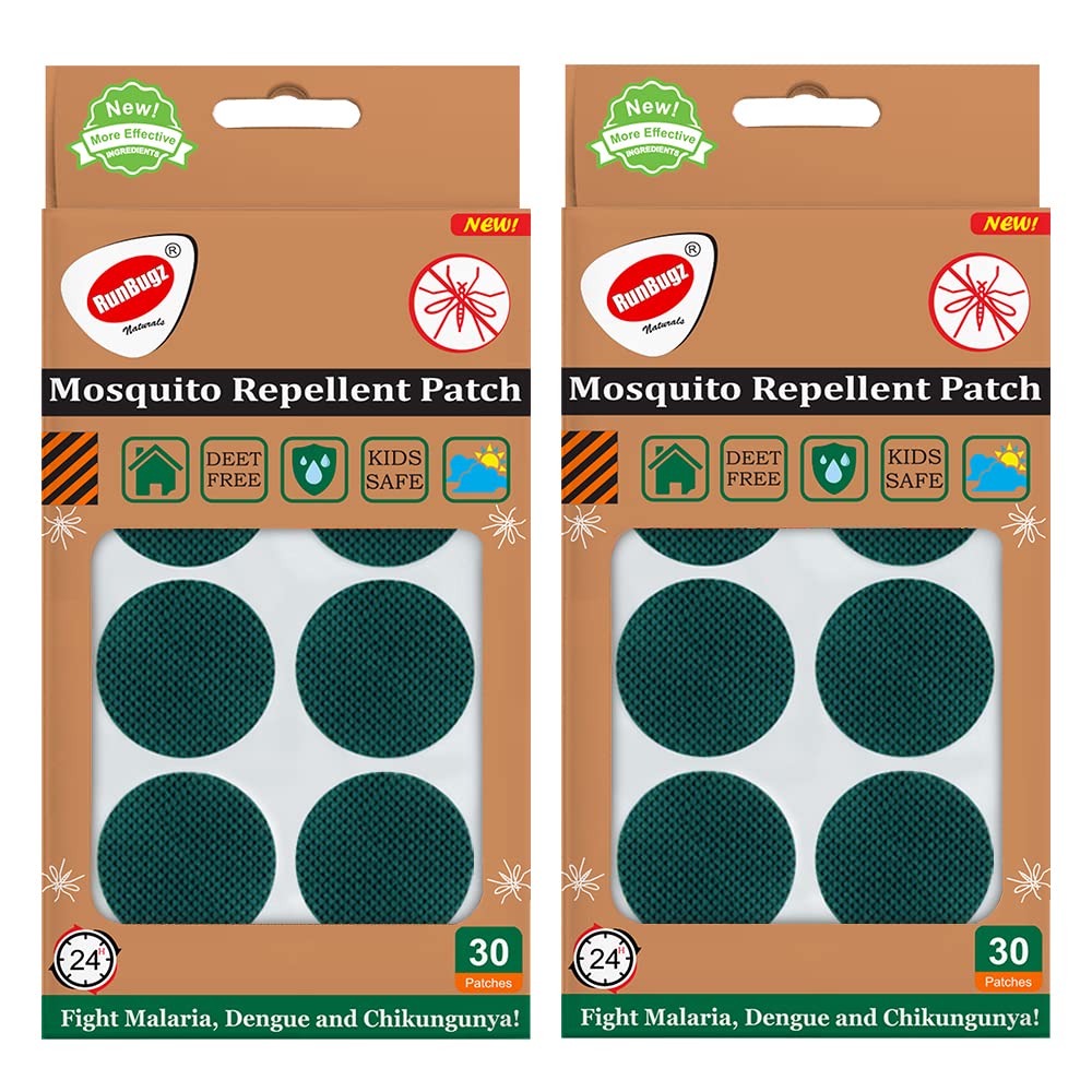 RunBugz Mosquito Repellent Patches For Babiay & Adult - 30 Patches Green - Pack of 2 -|12-Hour Protection| DEET-Free, Citronella & Lemongrass Oil| Protects from Dengue, Chikungunya & Malaria-image-33