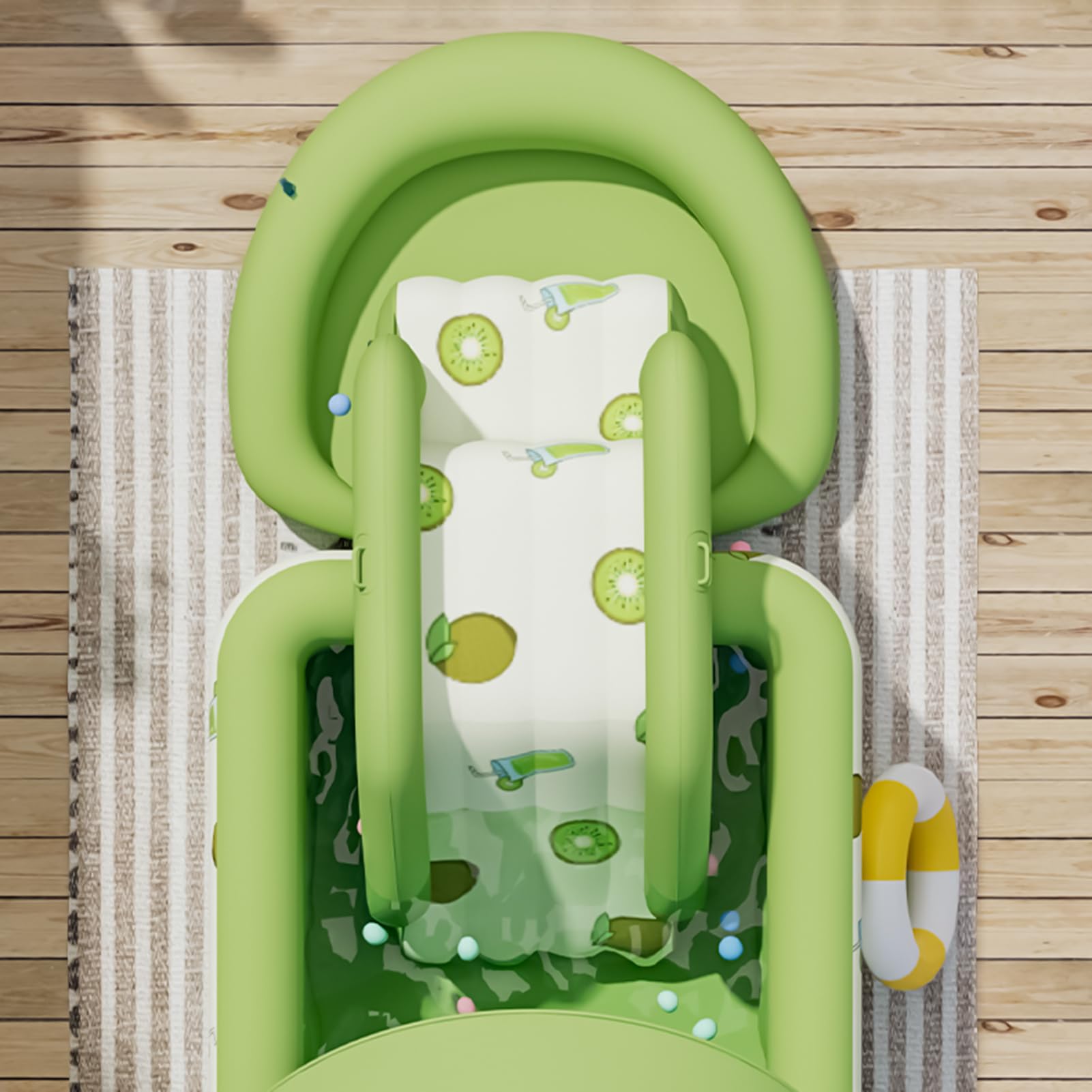 Tobogán Hinchable De Piscina Juguete Hinchable Engrosado Infantil | Tobogán Hinchable De Chapoteo Para Parque Jardín Patio Zona De Juegos Familia Camping Vacaciones Playa Lago Exterior Casa