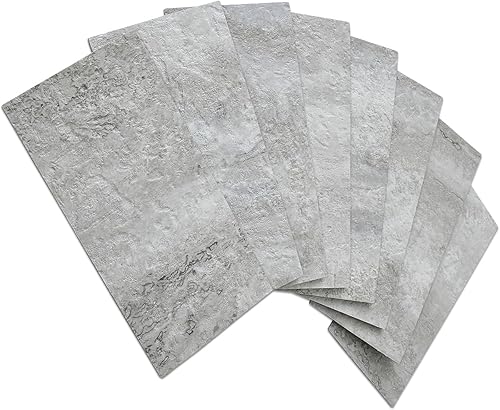 AULIGET 100 azulejos de pared para salpicaduras, 3 x 6 pulgadas, PVC gris cálido, piedra sintética para salpicaduras, cocina, baño, lavandería,