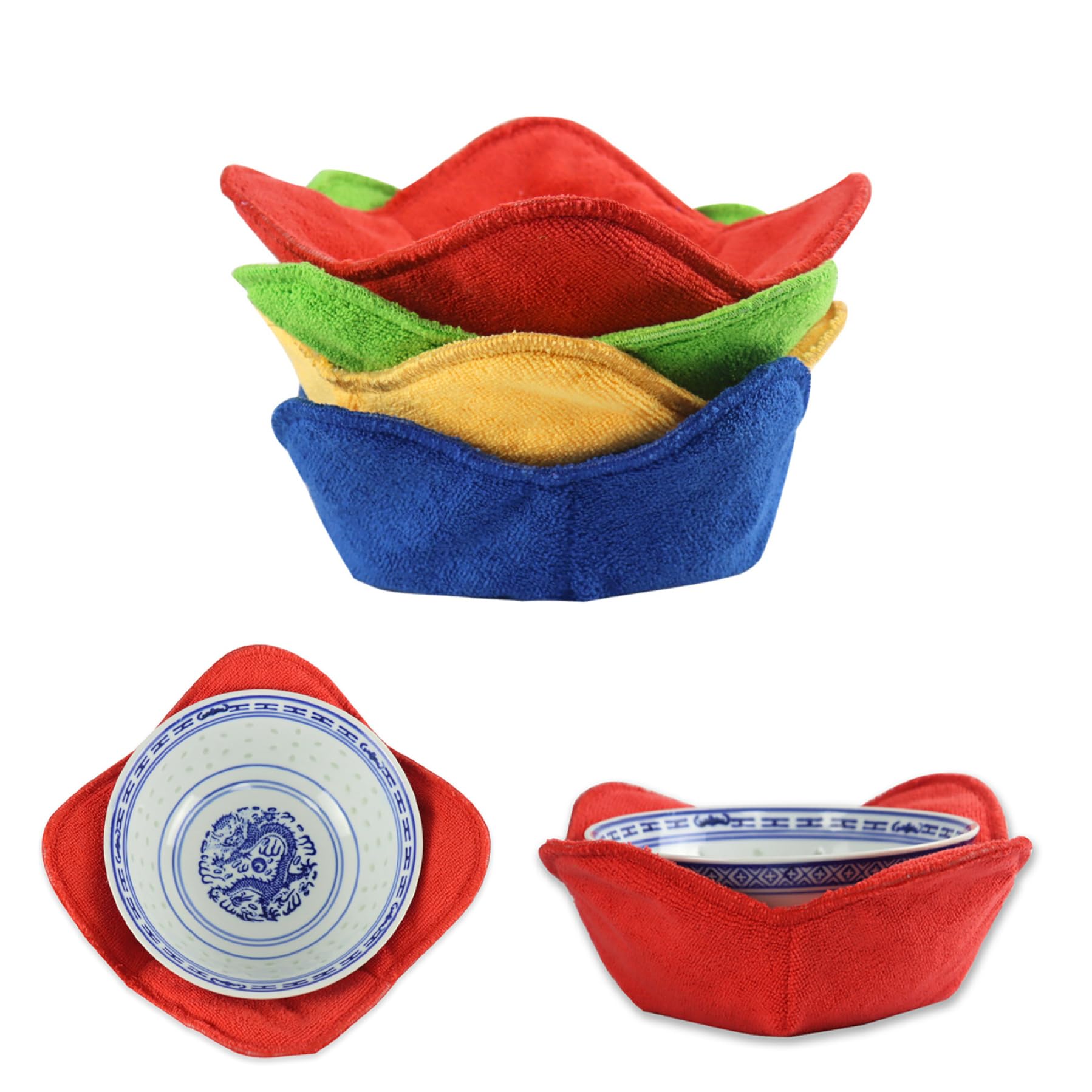 Bol confortable micro-ondes et support isolant soupe chaude en polyester