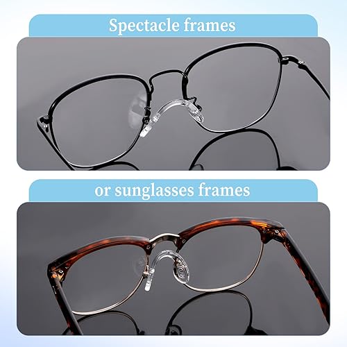 Miniatura 7 de 6 piezas de puente nasal para lentes, anteojos, almohadillas de nariz, lentes en forma de U, correa de puente de sillín puente de silicona