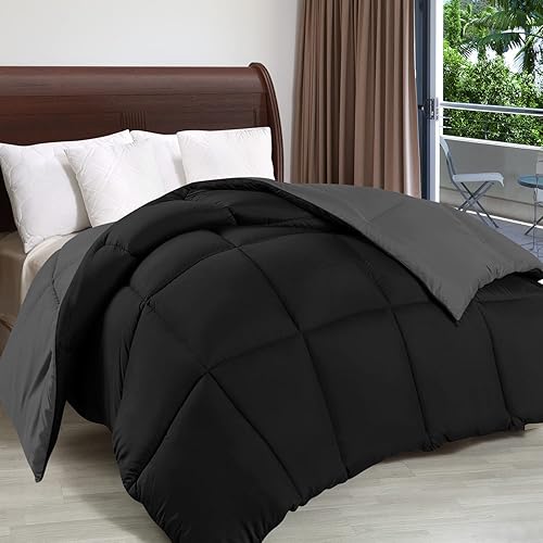 Miniatura 2 de Edredón reversible de 100 % algodón de 17.64ozm con pestañas en las esquinas, relleno de edredón con costuras en el invierno, cálido para todas las