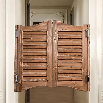 Rustic Farmhouse Wooden Pet Gate – Handmade Half Barn Door Style Dog Gate for Doorways &…