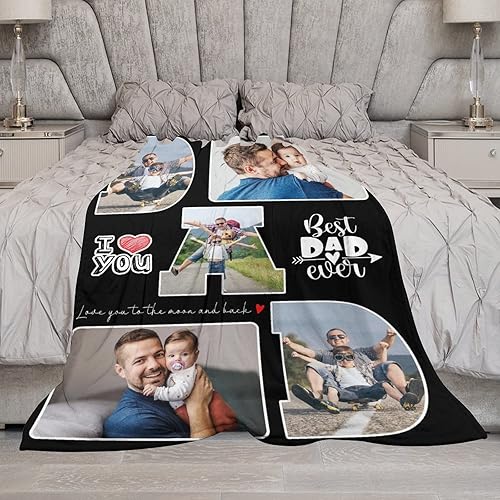 Miniatura 9 de Manta personalizada para papá abuelo, regalo de manta personalizada para el día del padre, manta personalizada con foto para papá, regalo para el