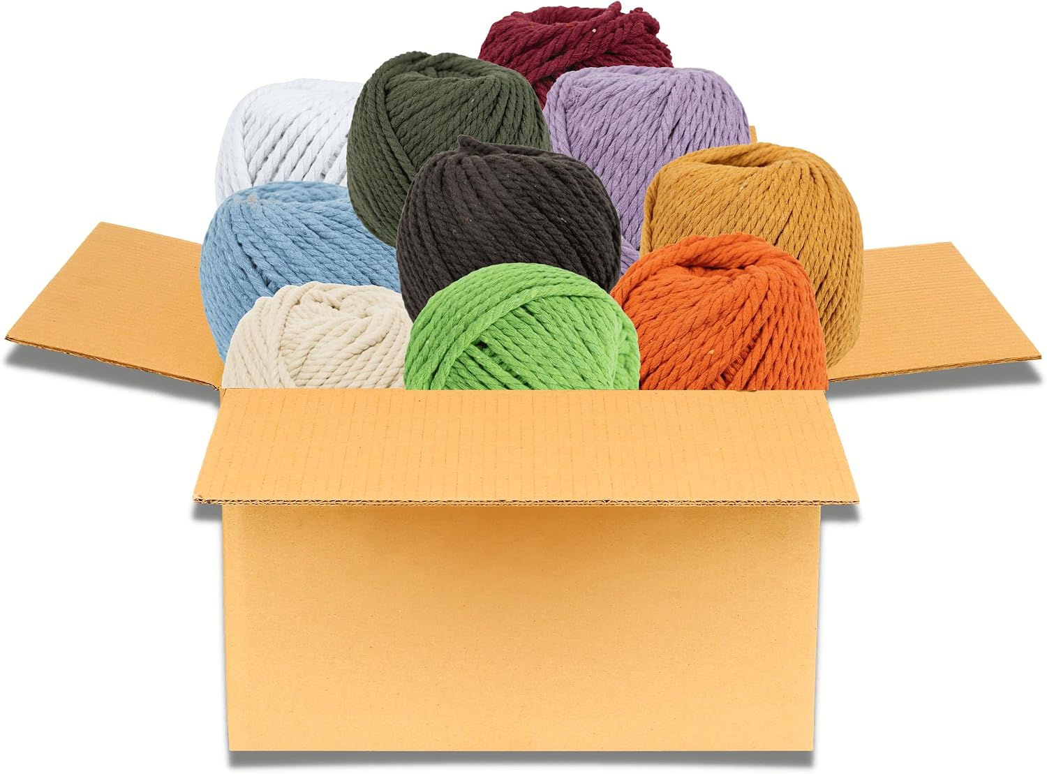Craft County DIY Crochet, Knitting, and Macramé Cotton Rope – for Handmade Decorations - 50 M Lengths (Cement, 5 mm)