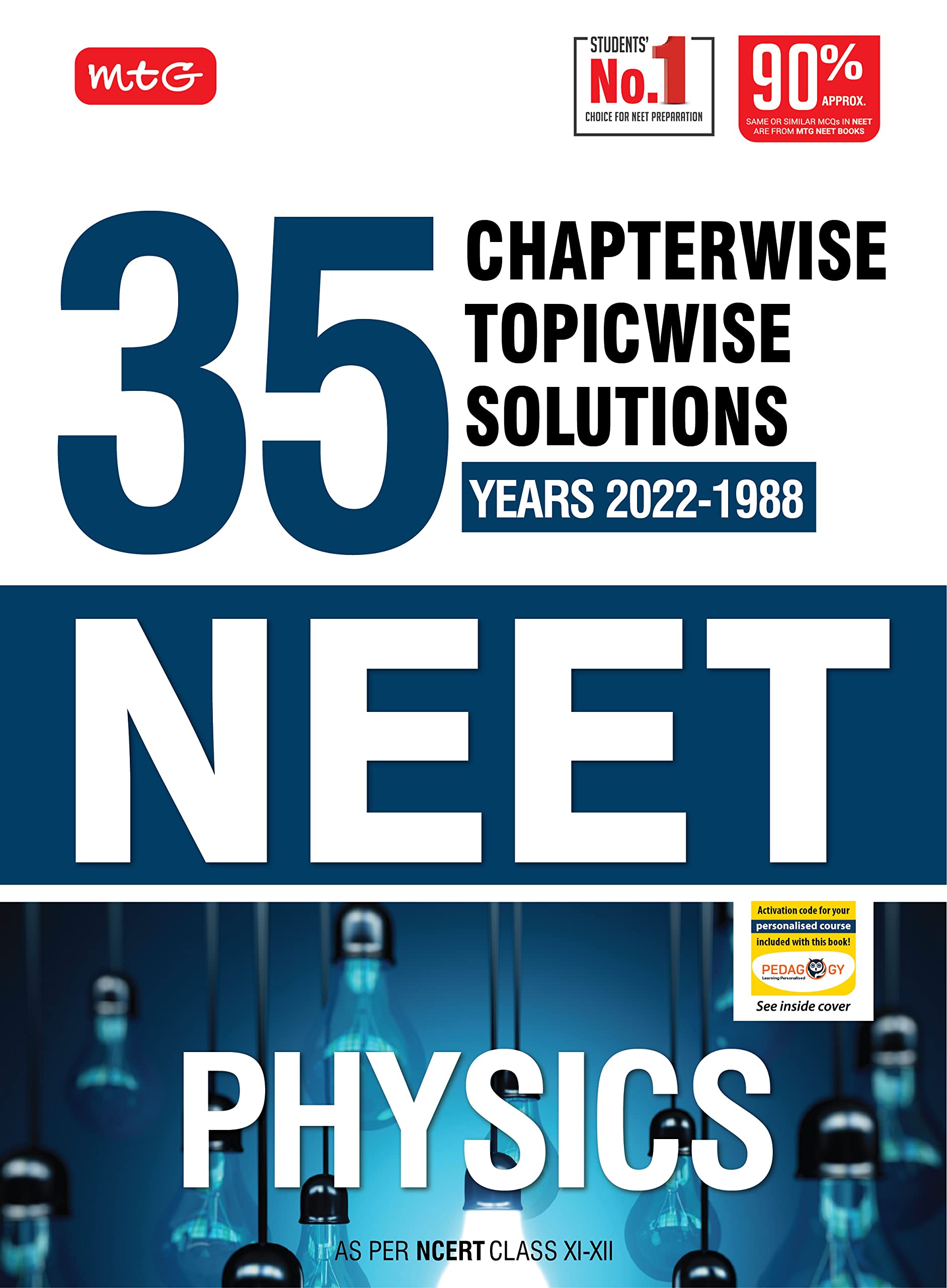 MTG 35 Years NEET Previous Year Solved Question Papers with NEET Chapterwise Topicwise Solutions - Physics For NEET Exam 2023 MTG Editorial Board